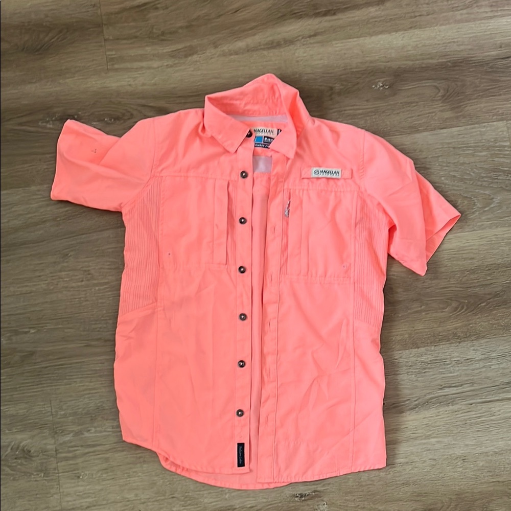 Magellan Outdoors Neon Pink Short Sleeve Kids Tee
